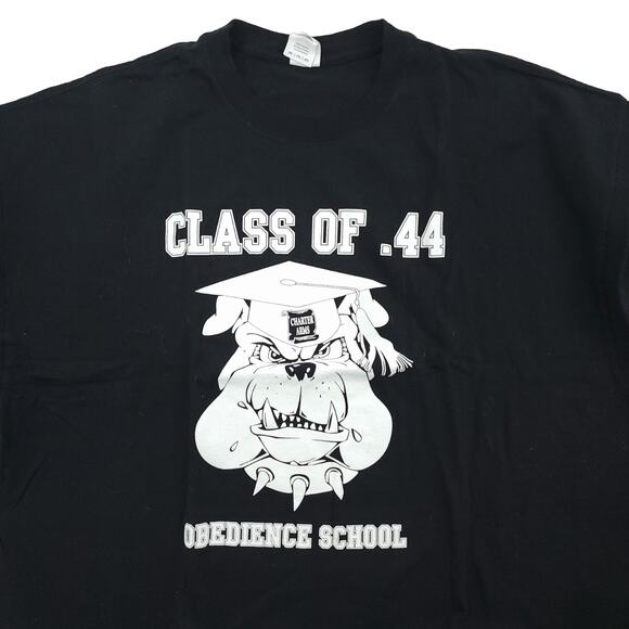 Obedience School Men’s Round Neck Class of .44 Gildan Black T Shirt Size 2XL - Picture 1 of 6